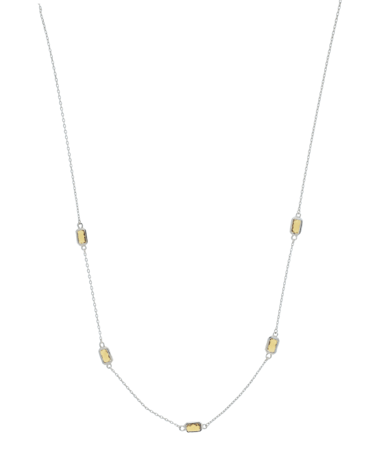 9CT W/G CITRINE NKLT 45cm